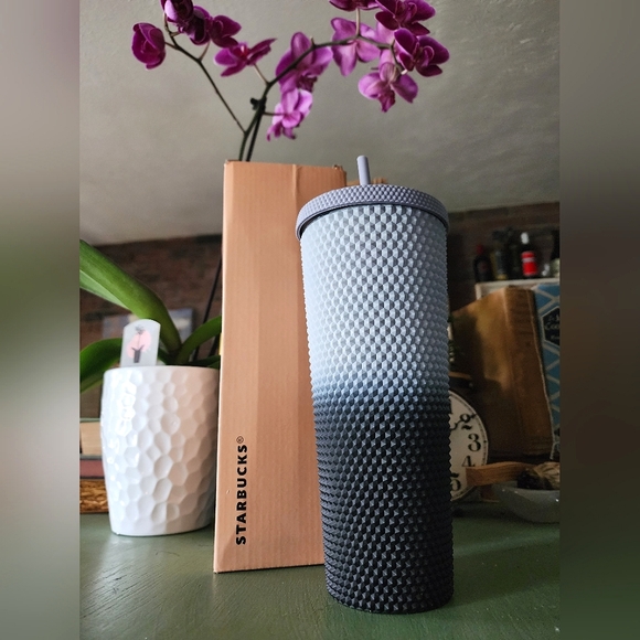 Starbucks Other - Starbucks Taiwan Grey Black Gradient 24oz Straw Studded Tumbler